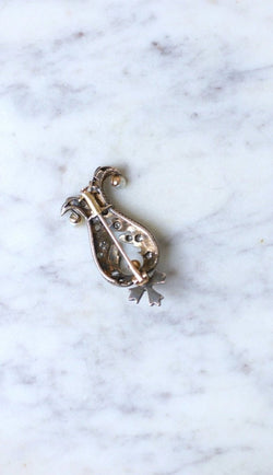 Broche ancienne diamants et perles - Castafiore