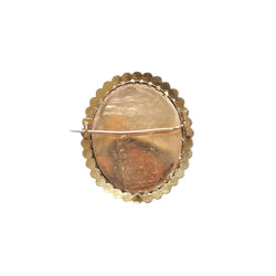 Broche ancienne en or et portrait miniature - Castafiore