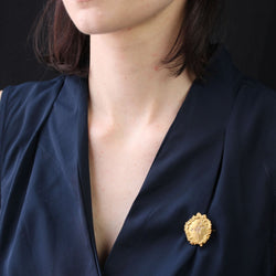 Broche ANCIENNE en or jaune et diamants - Castafiore