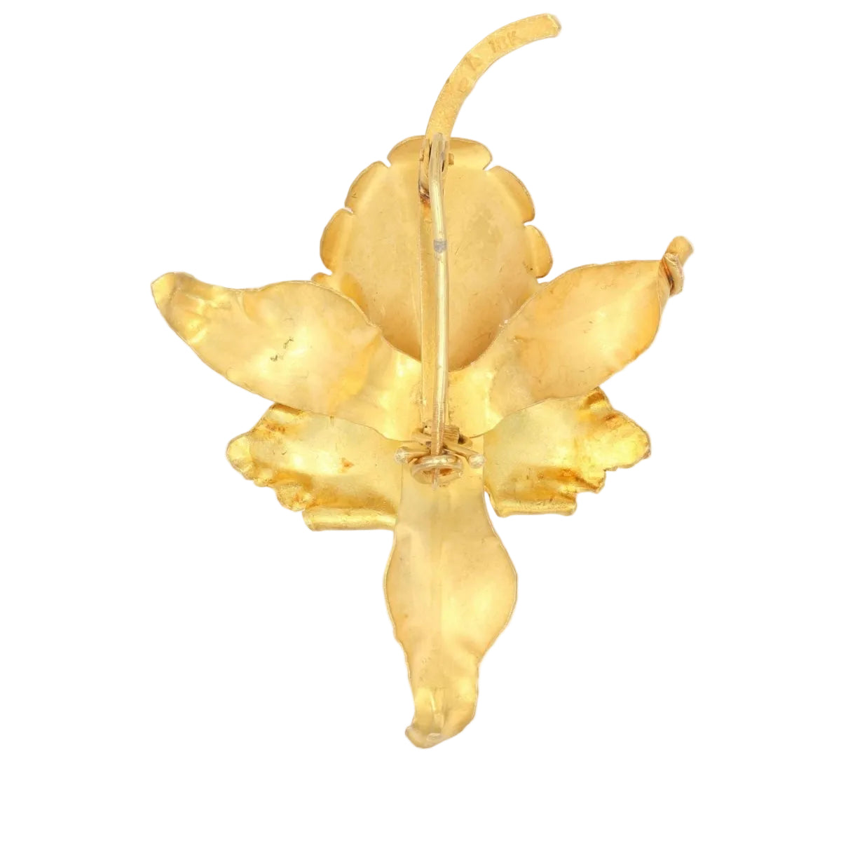 Broche ANCIENNE Lys en or jaune et perle - Castafiore