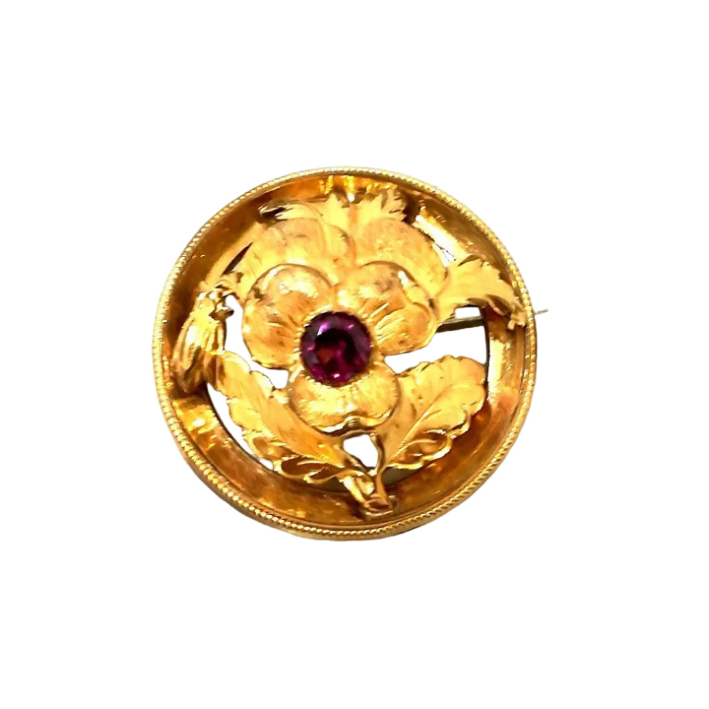 Broche Ancienne Plaqué Or - Castafiore