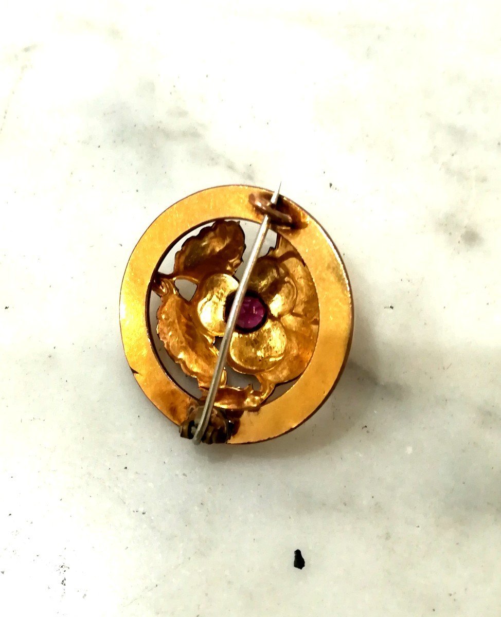 Broche Ancienne Plaqué Or - Castafiore