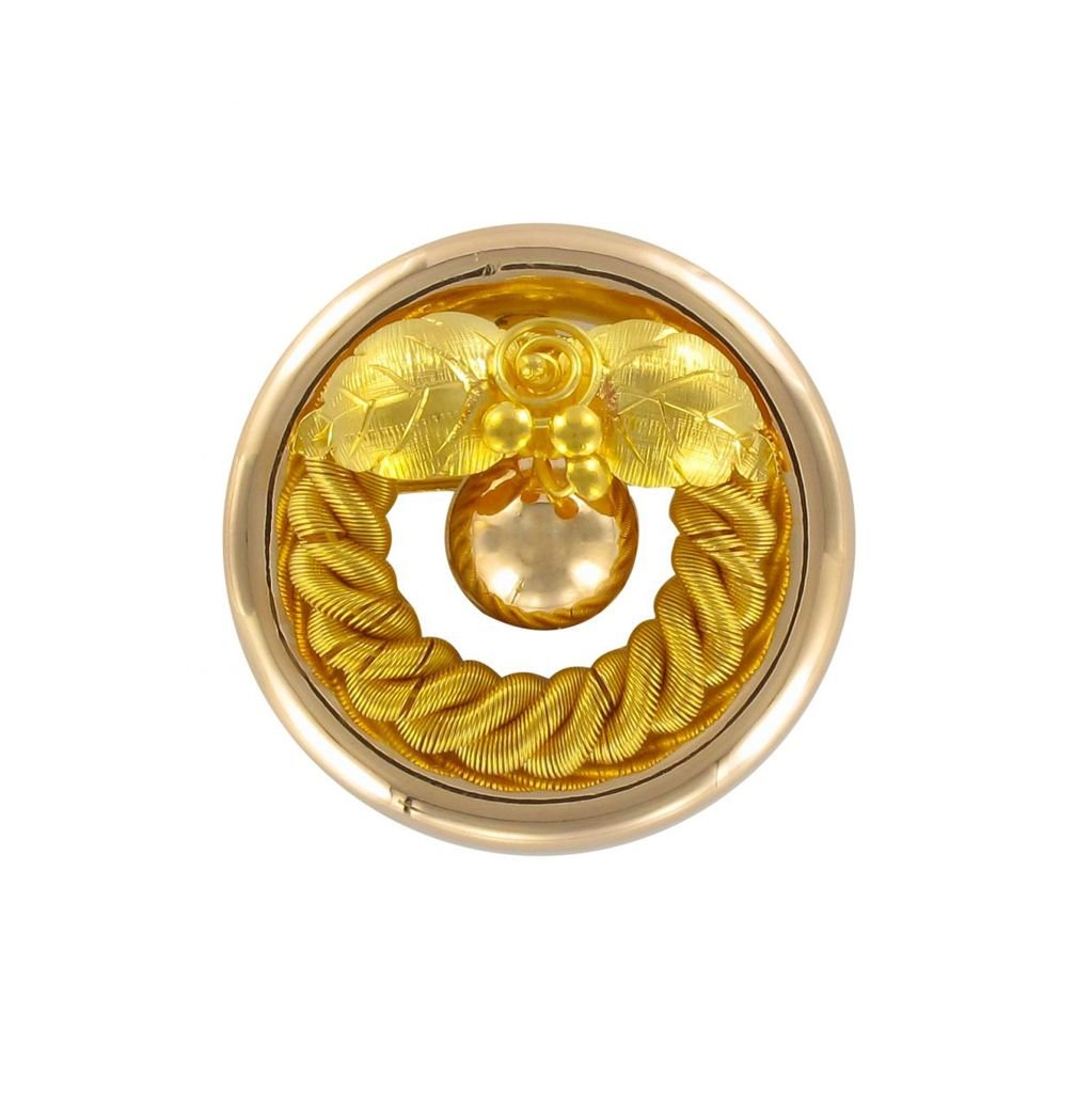 Broche ANCIENNE Ronde en or jaune - Castafiore