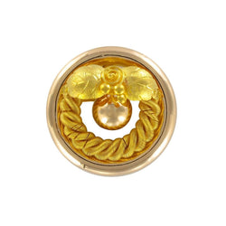 Broche ANCIENNE Ronde en or jaune - Castafiore