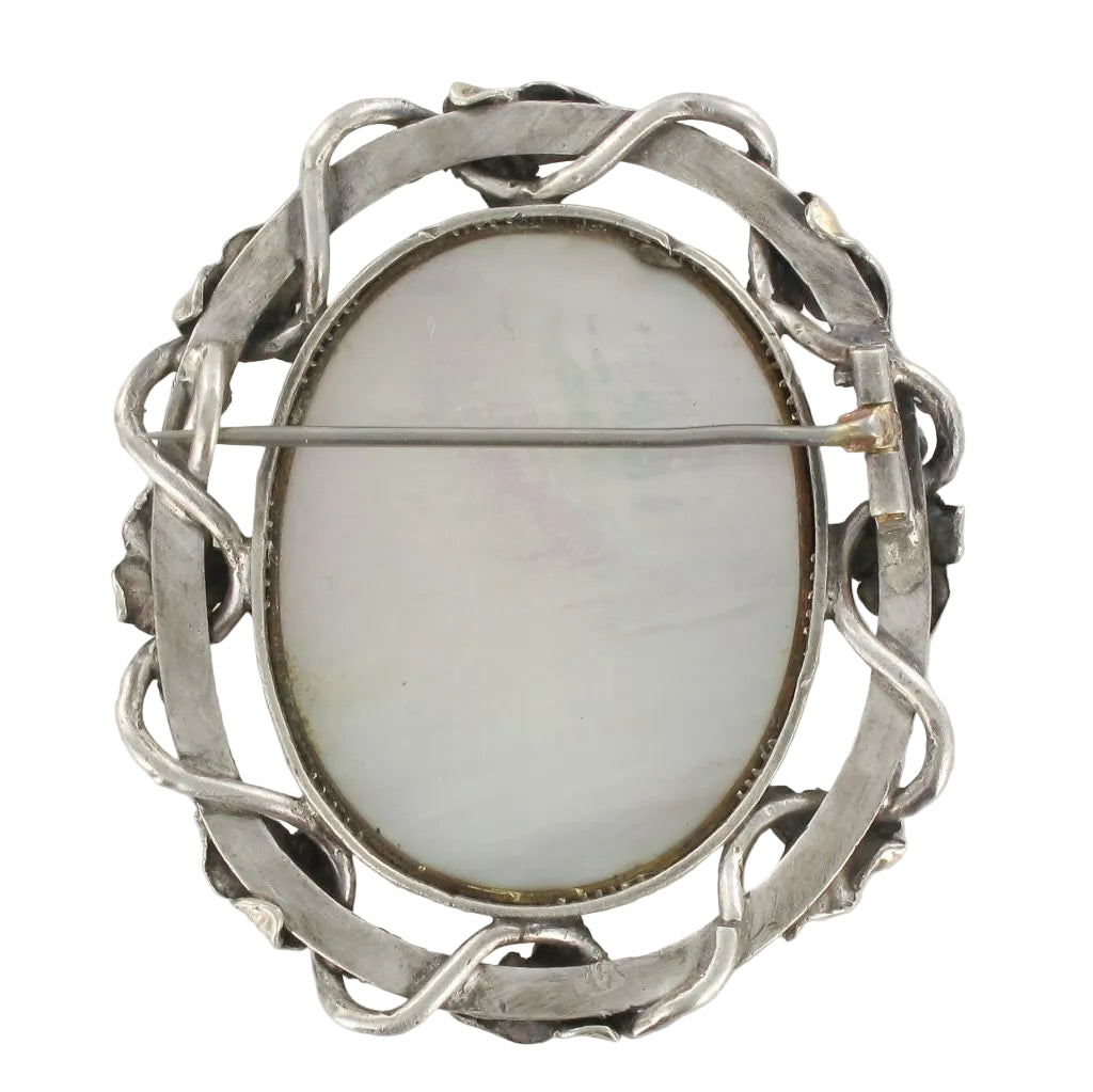 Broche ANCIENNE Souvenir en argent et or jaune - Castafiore