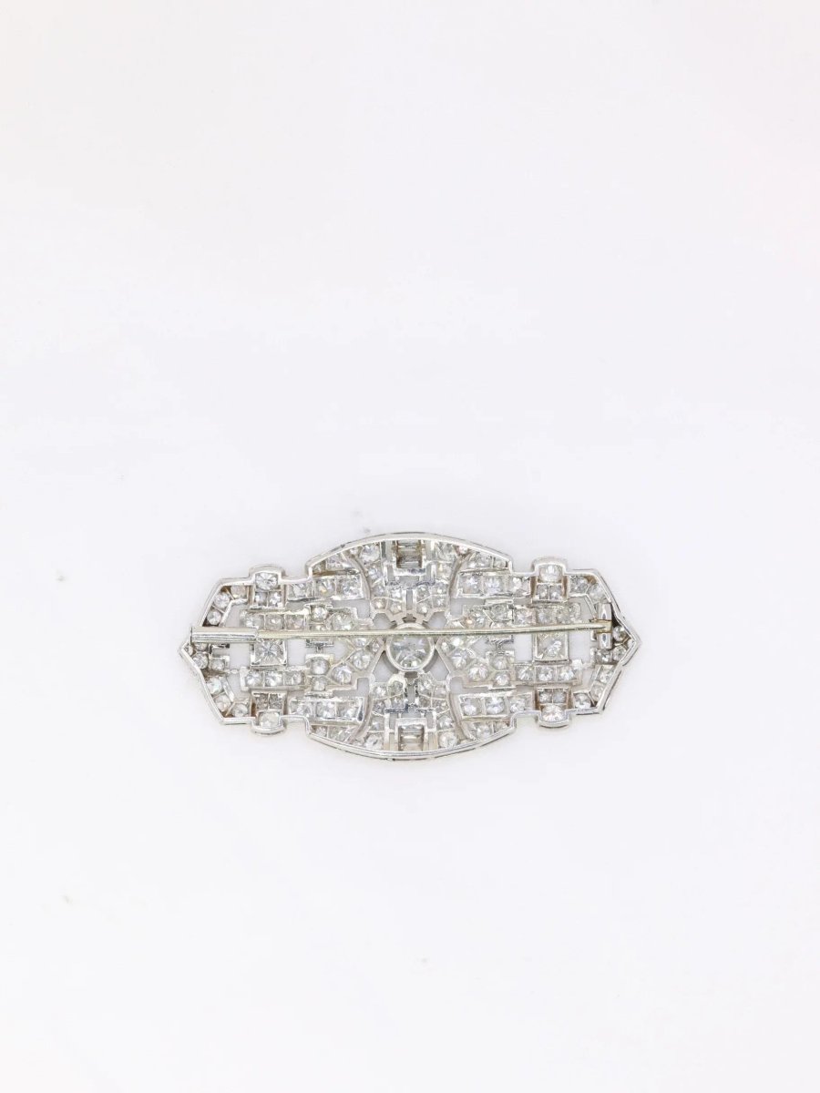 Broche Art Deco diamants 7 ct - Castafiore