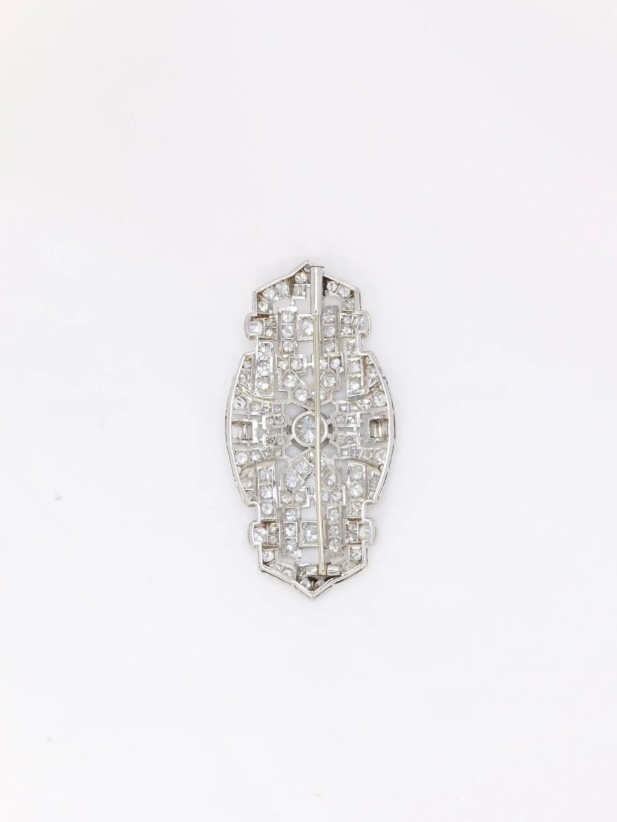 Broche Art Deco diamants 7 ct - Castafiore