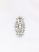 Broche Art Deco en Or blanc et diamants - Castafiore