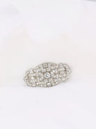 Broche Art Deco en Or blanc et diamants - Castafiore