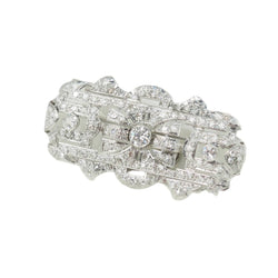 Broche Art Déco en platine et diamants - Castafiore