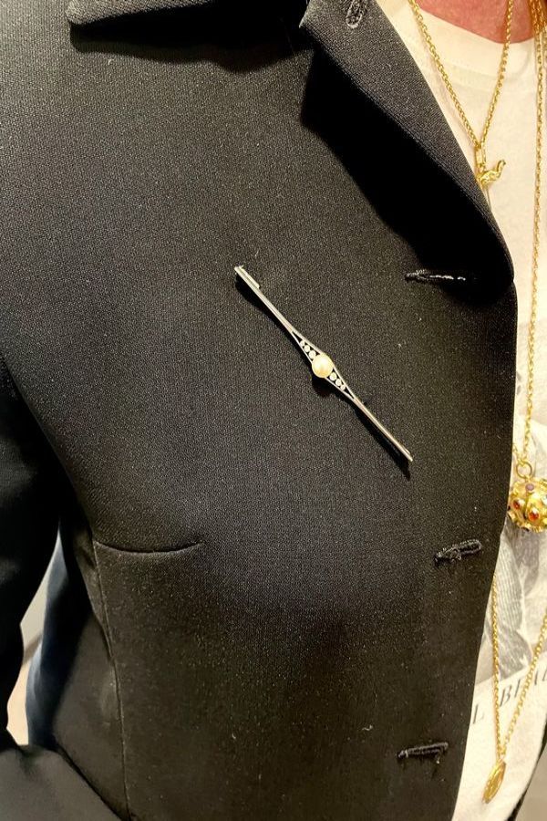 BROCHE ART - DÉCO PERLE ET DIAMANTS - Castafiore