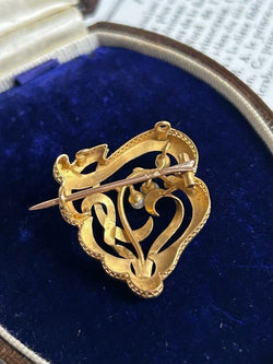 Broche Art Nouveau en or jaune 18k - Castafiore