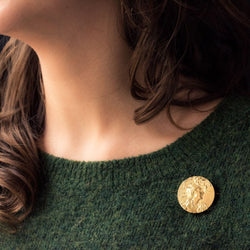 Broche art nouveau or et diamants taillés en rose - Castafiore