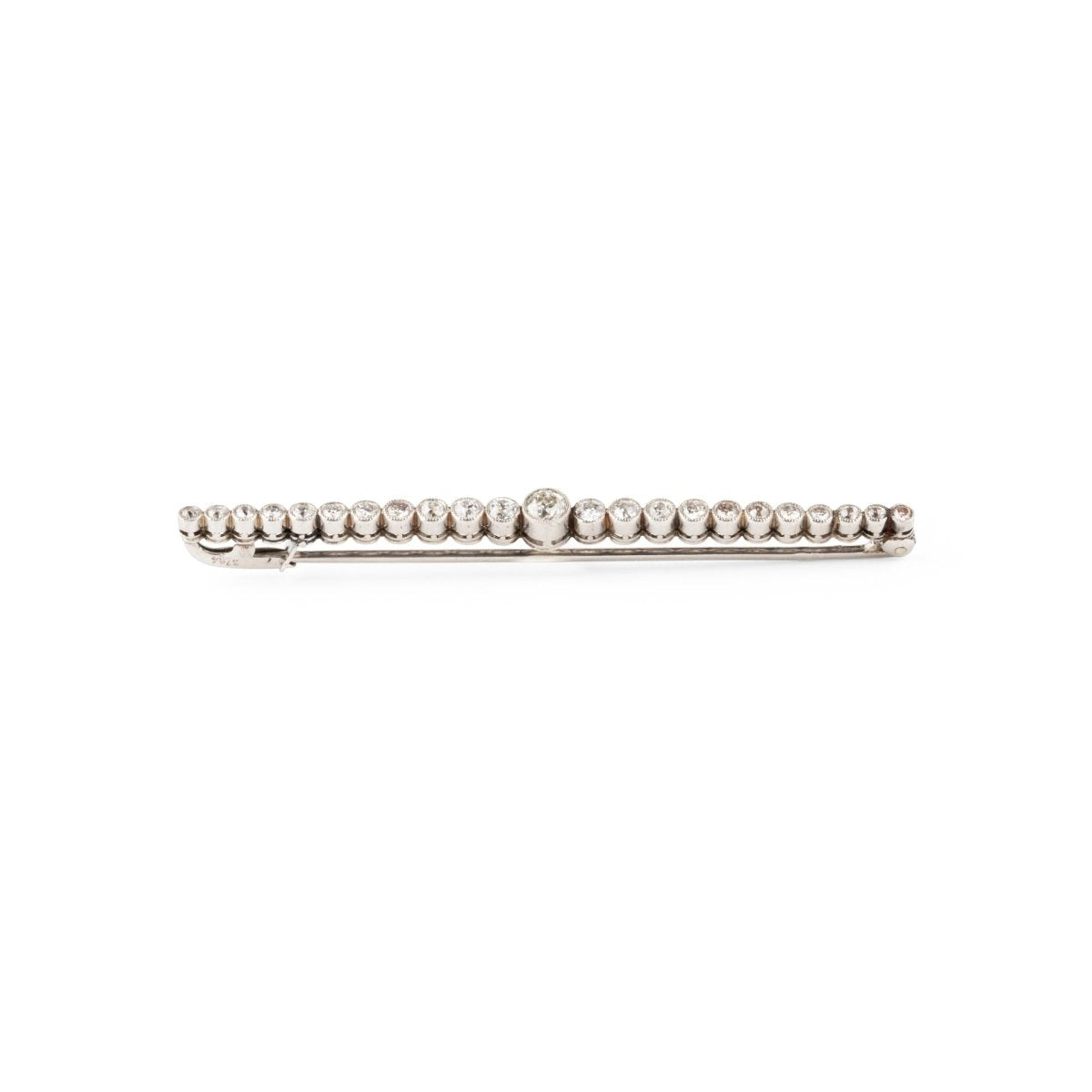 Broche Barette HENRI VEVER en platine et diamants - Castafiore