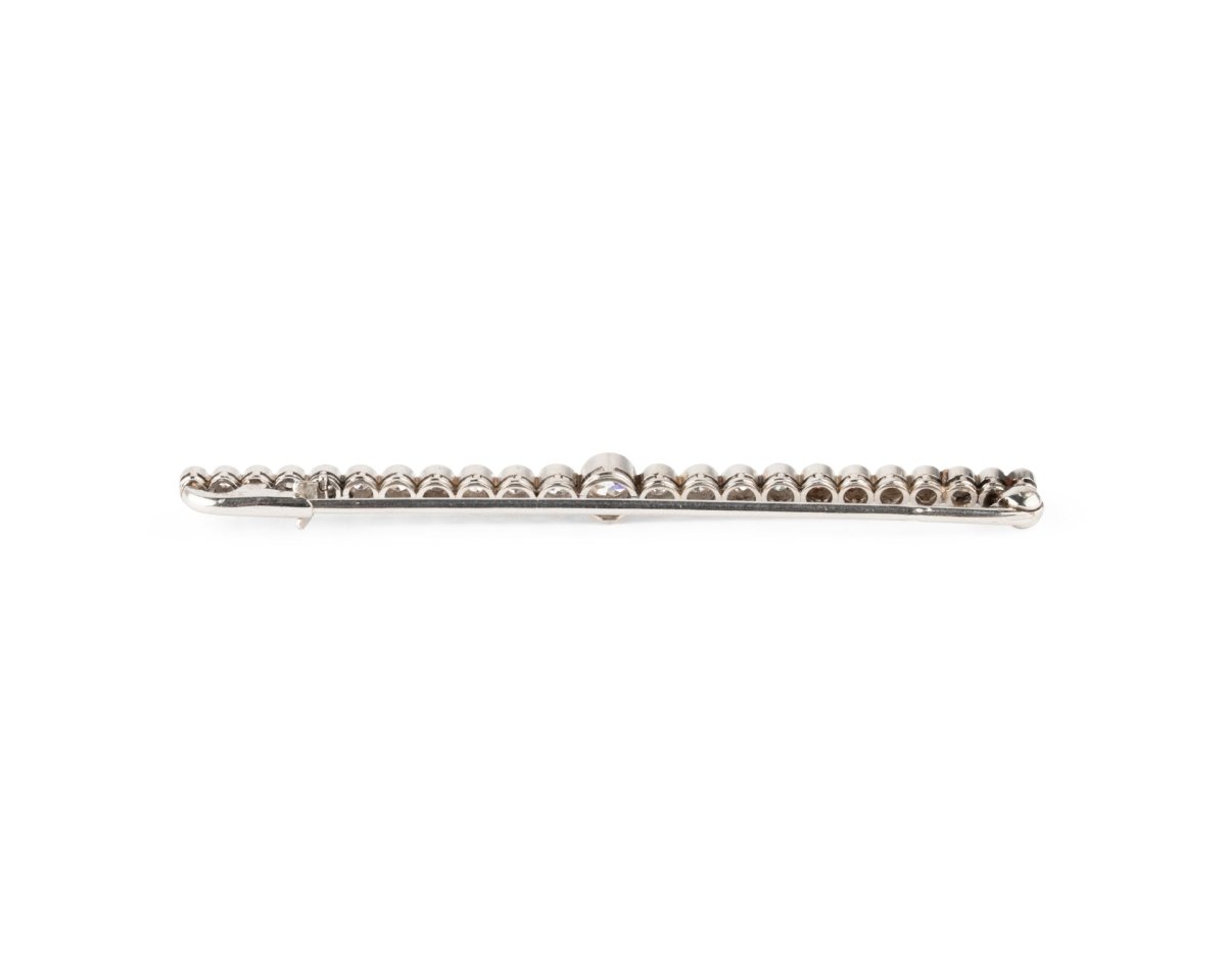 Broche Barette HENRI VEVER en platine et diamants - Castafiore