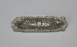 Broche Barrette Art Déco en or blanc et diamant - Castafiore