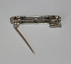 Broche Barrette Art Déco en or blanc et diamant - Castafiore