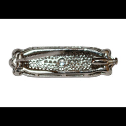 Broche Barrette Art Déco en or blanc et diamant - Castafiore