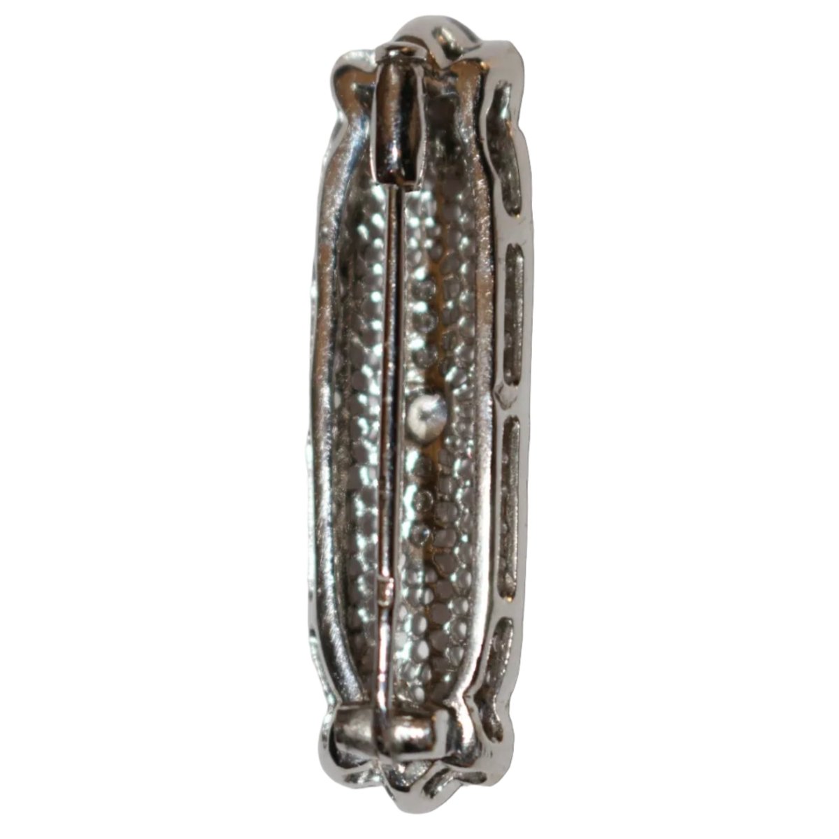 Broche Barrette Art Déco en or blanc et diamant - Castafiore