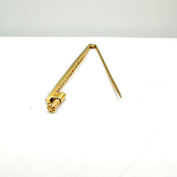 Broche Barrette Art Deco en or jaune, platine et diamants - Castafiore