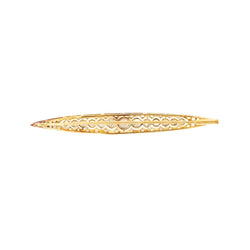 Broche Barrette Art Déco en or jaune, platine et diamants - Castafiore