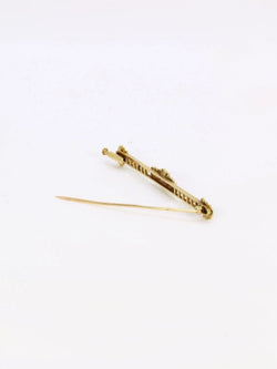 Broche barrette Art Nouveau or jaune perles fines - Castafiore
