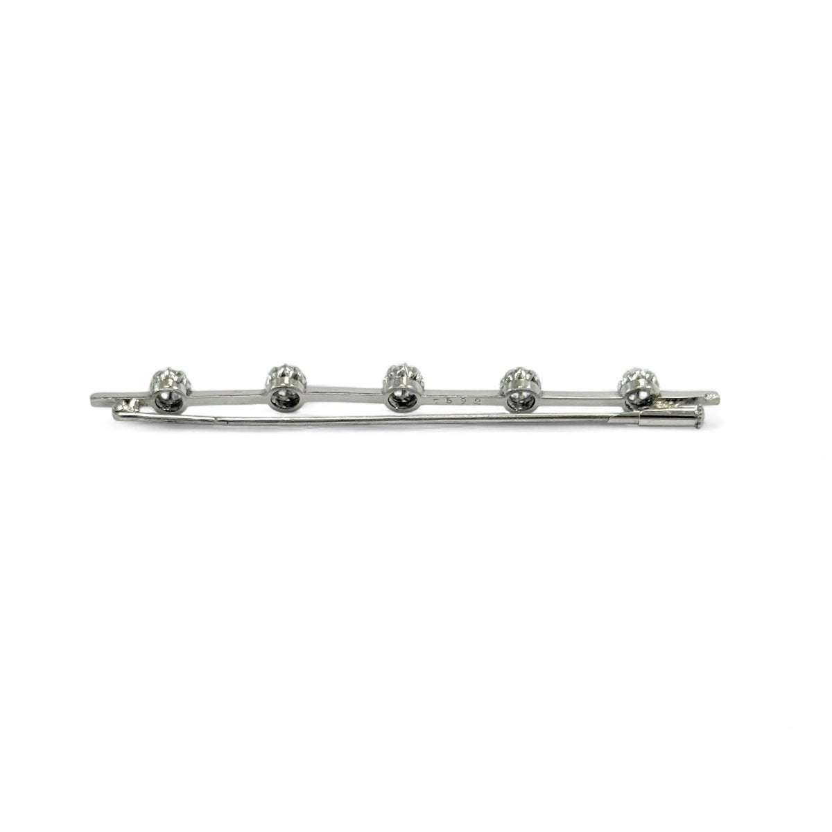 Broche barrette diamants - Castafiore
