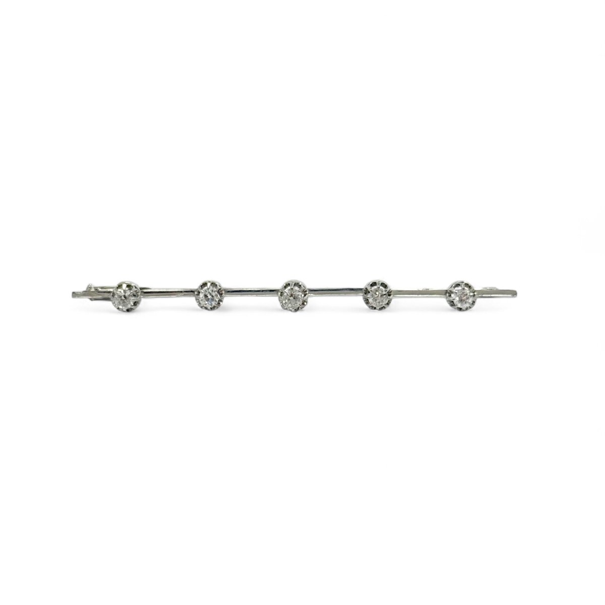 Broche barrette diamants - Castafiore