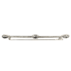 Broche Barrette en or blanc, platine, saphirs et diamants - Castafiore