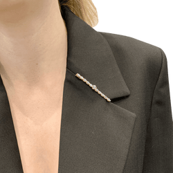 Broche Barrette en or jaune et diamants - Castafiore