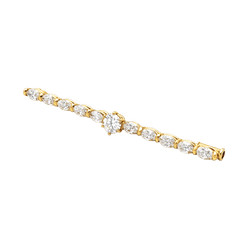 Broche Barrette en or jaune et diamants - Castafiore