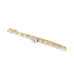 Broche Barrette en or jaune et diamants - Castafiore