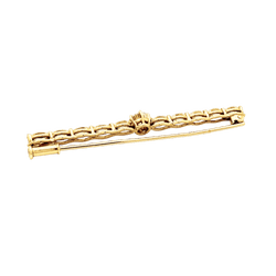 Broche Barrette en or jaune et diamants - Castafiore