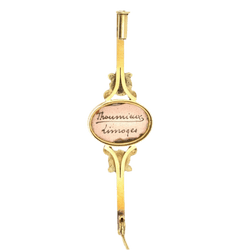 Broche Barrette en or jaune et émail - Castafiore