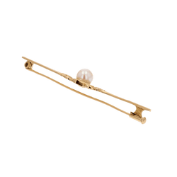 Broche Barrette en or jaune et perle - Castafiore
