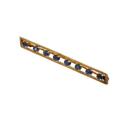 Broche Barrette en or jaune et saphirs - Castafiore