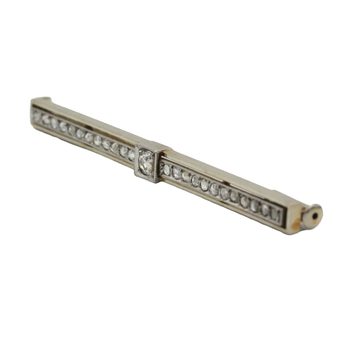Broche Barrette en or jaune, platine et diamants - Castafiore
