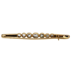 Broche Barrette en or jaune, platine et diamants - Castafiore