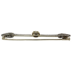 Broche Barrette en or jaune, platine et diamants - Castafiore