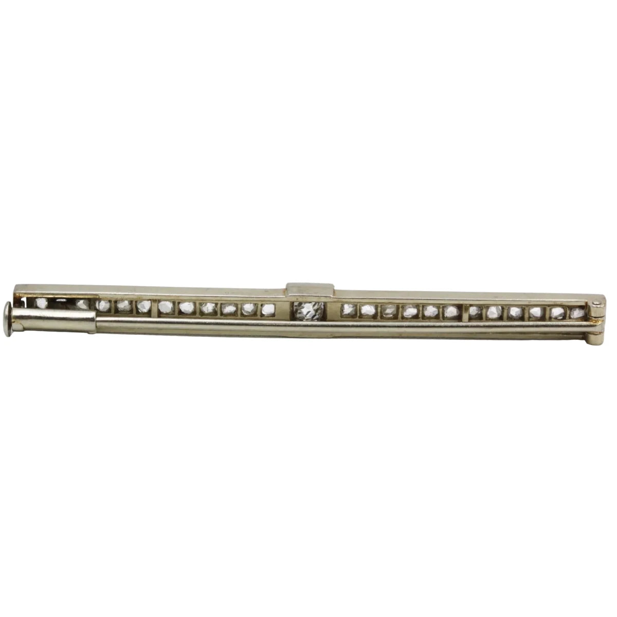 Broche Barrette en or jaune, platine et diamants - Castafiore