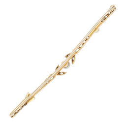 Broche Barrette en or jaune, platine et diamants - Castafiore