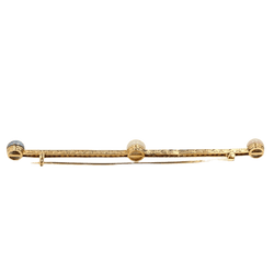 Broche Barrette en or jaune, platine, perles et diamants - Castafiore
