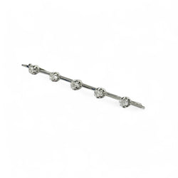 Broche barrette en platine et diamants - Castafiore