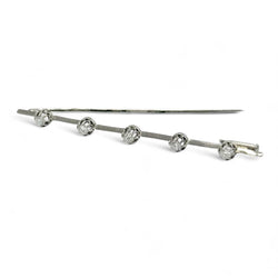 Broche barrette en platine et diamants - Castafiore