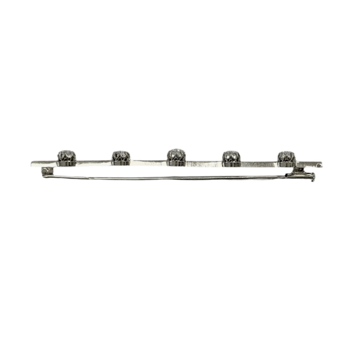 Broche Barrette en platine et diamants - Castafiore