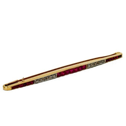 Broche barrette rubis et diamants - Castafiore