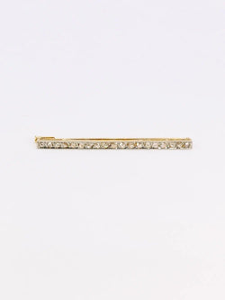 Broche Belle Epoque or jaune diamants taille rose 0,4 carat - Castafiore