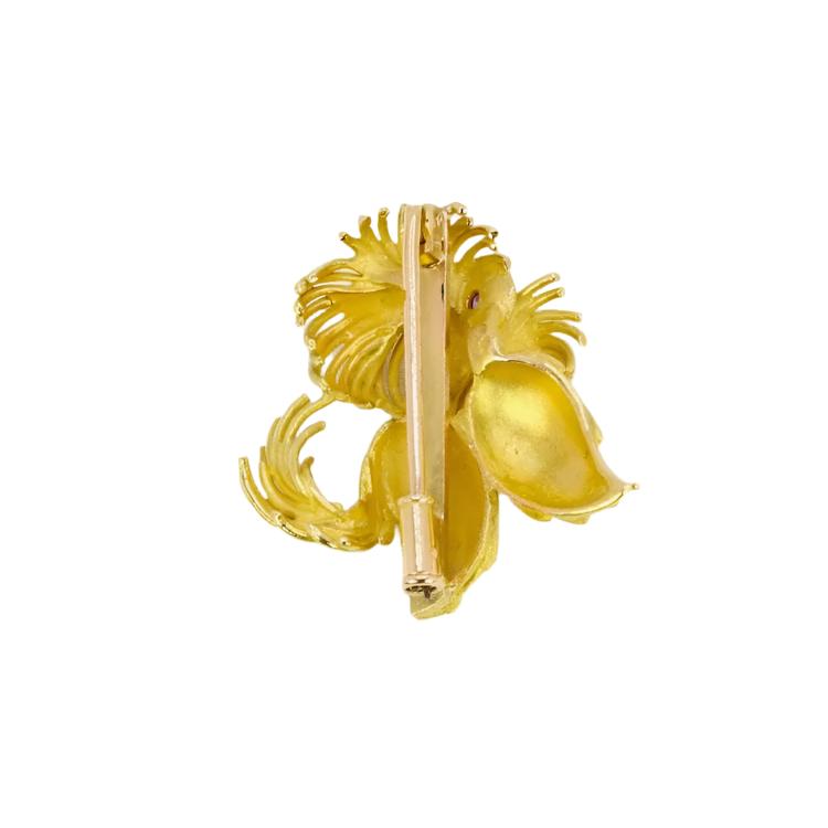 Broche Bestiaire en or jaune et rubis - Castafiore