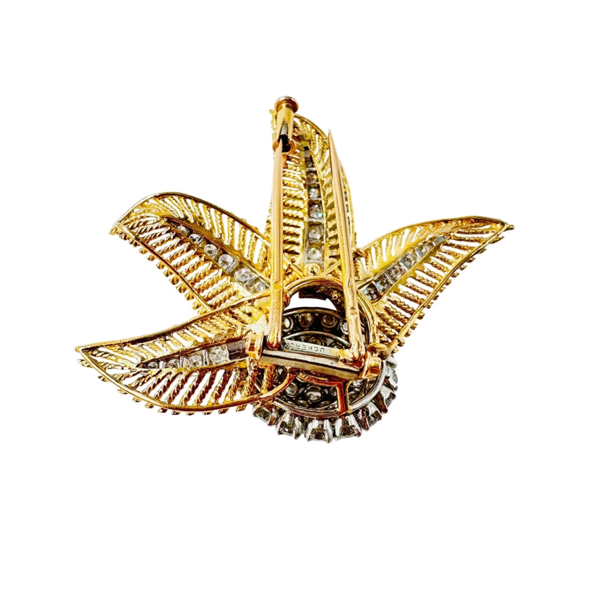 Broche BOUCHERON en or jaune et diamants - Castafiore