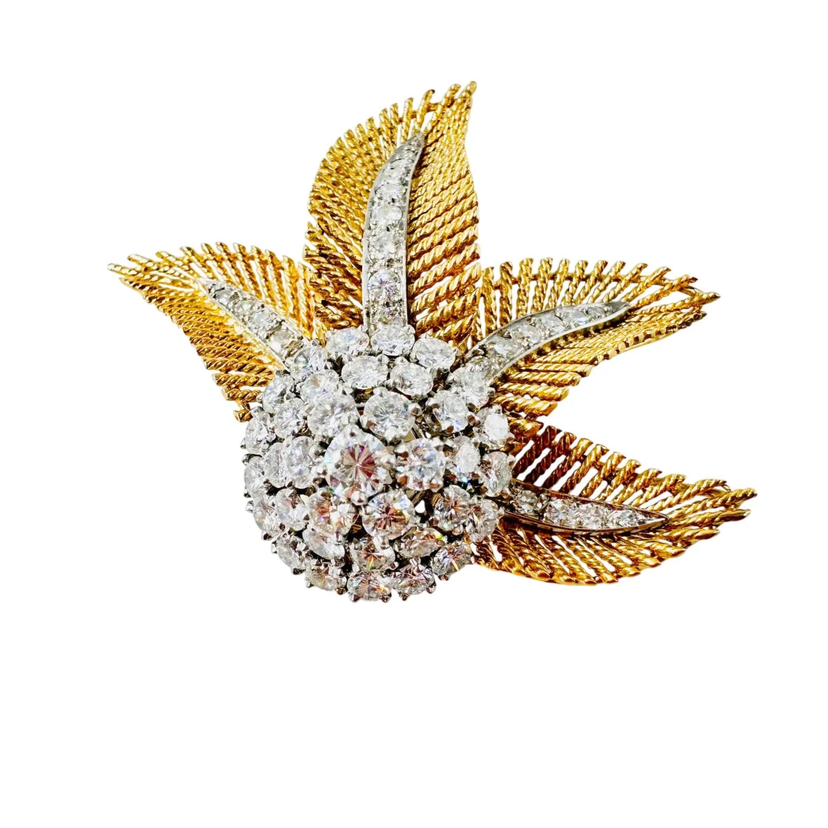 Broche BOUCHERON en or jaune et diamants - Castafiore